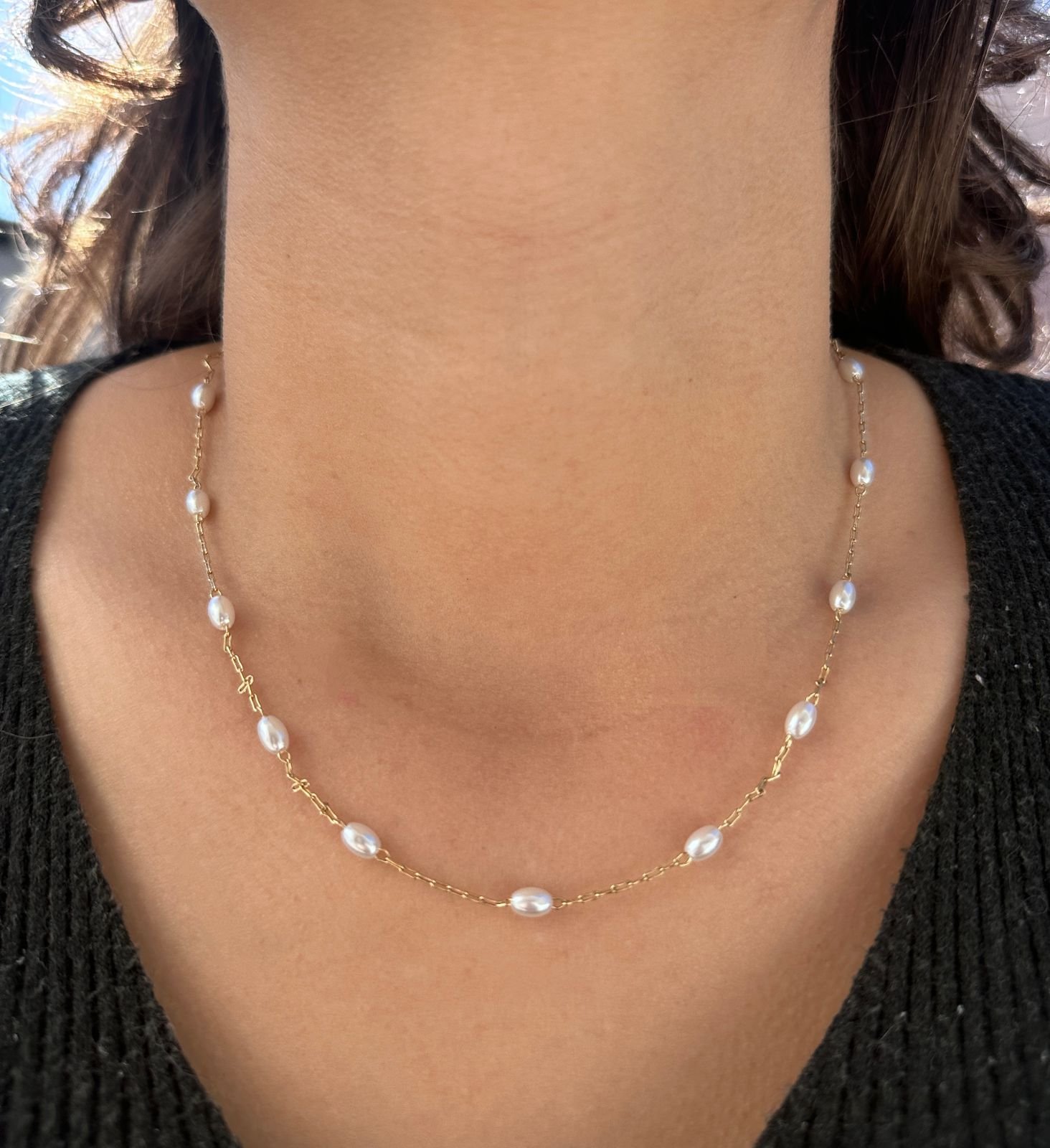 CHOKER PÉROLAS ALONGADAS