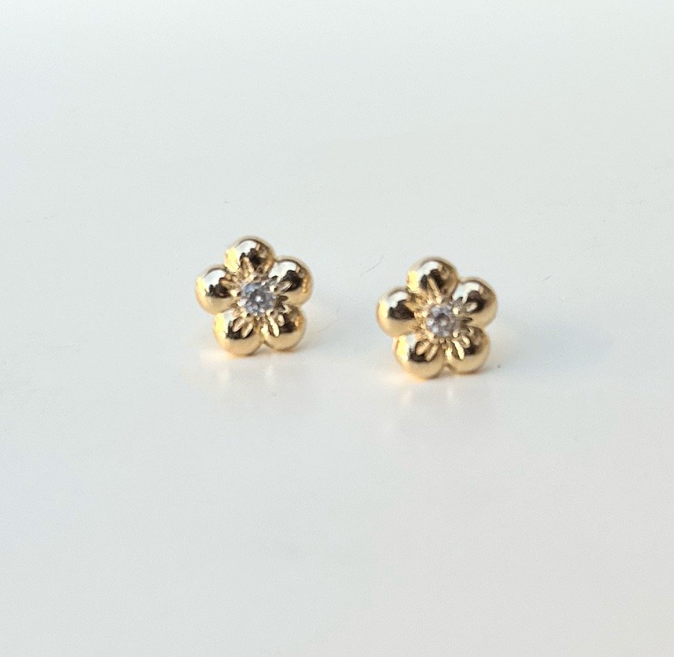 BRINCO FLOR DOURADA