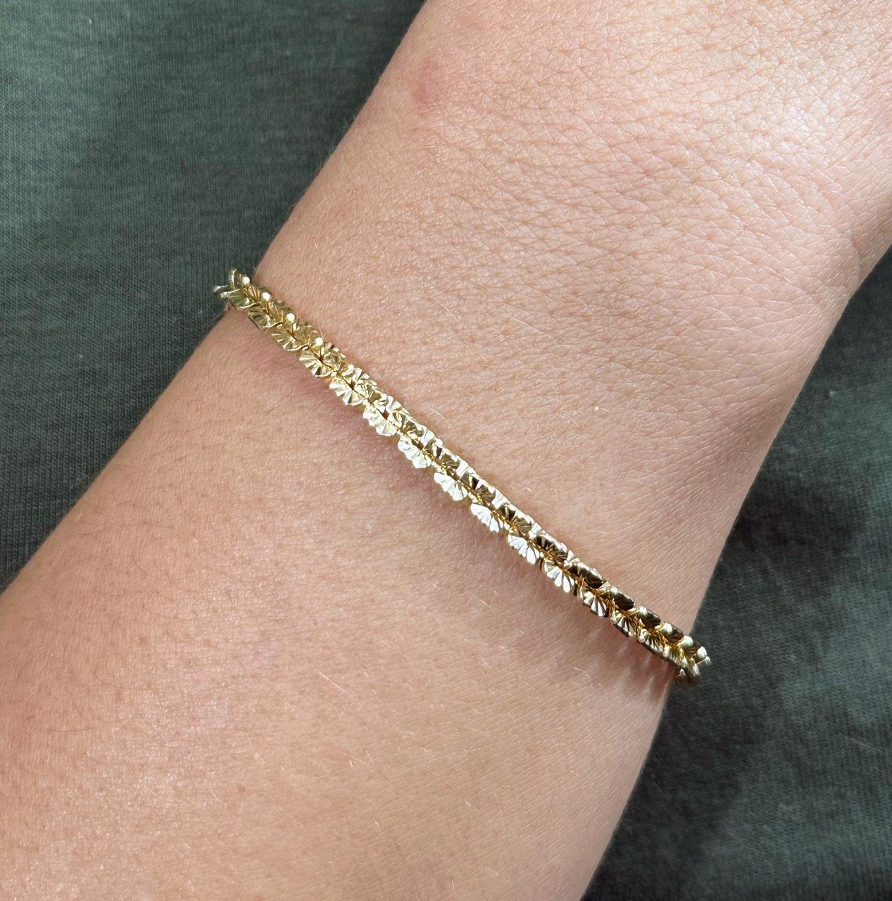 PULSEIRA ELO CADEADO DIAMANTADO
